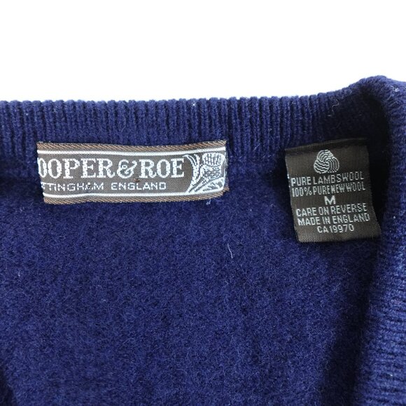 Vintage Cooper & Roe Lambswool Fine Knit Sweater Vest Men's M Made in England - Picture 3 of 8